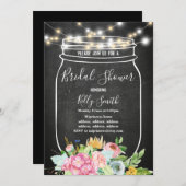 Invitation tableau, jarre, douche nuptiale (Devant / Derrière)