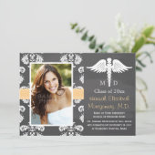 INVITATION TABLEAU JAUNE D'OBTENTION DU DIPLÔME DE FACULTÉ DE (Debout devant)