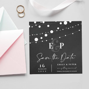 Invitation Tableau Lights Monogramme Mariage Enregistrer La D