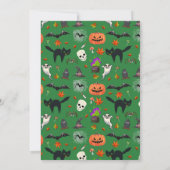 Invitation Tableau Lit Et Éffrayant D'Halloween (Dos)