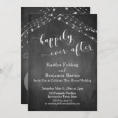 Invitation Tableau Lumineux Calligraphie À Tout Jamais (Devant / Derrière)