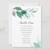 Invitation Tableau Mariage de verdure, plan de table (Devant)