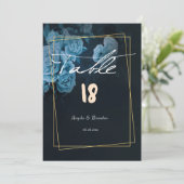 Invitation Tableau Mariage géométrique simple et chic or (Debout devant)