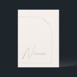 Invitation Tableau minimal Boho moderne Neuf Numéro de tablea<br><div class="desc">Designed to coordinate with the "Arches Minimum" Wedding Invite Collection. To change details,  click "détails". To move the text or change the size,  font,  or color,  click "Edit using Design Tool". View the collection link on this page to see all of the matching items in this beautiful design.</div>