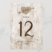 Invitation Tableau n° de la collection de Mariages d'arbre ca (Dos)