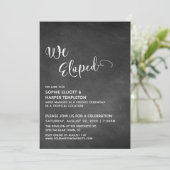 Invitation Tableau noir avec typographie simple Nous nous som (Debout devant)