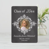 Invitation Tableau noir Cadre photo Déco Diplôme de l'école s (Debout devant)