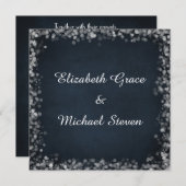 Invitation Tableau noir classique avec lumières de livres bla (Devant / Derrière)