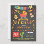 Invitation Tableau noir de baby shower de la Fiesta (Devant)