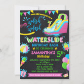 Invitation Tableau noir de fête d'anniversaire de Splish Spla (Devant)