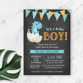 Invitation Tableau noir Dinosaur Garçon Baby Douche Invitatio