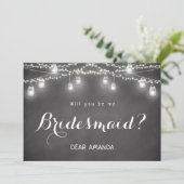 Invitation Tableau noir d'invitation de la servante (Debout devant)