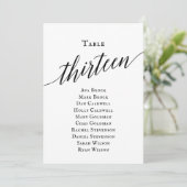 Invitation Tableau noir élégant Numéro 13 Tableau de siège (Debout devant)