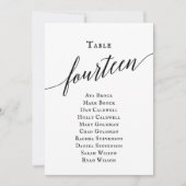 Invitation Tableau noir élégant Numéro 14 Tableau de siège (Devant)