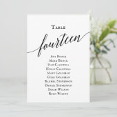 Invitation Tableau noir élégant Numéro 14 Tableau de siège (Debout devant)