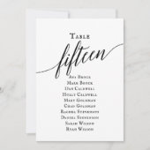 Invitation Tableau noir élégant Numéro 15 Tableau de siège (Devant)