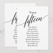 Invitation Tableau noir élégant Numéro 15 Tableau de siège (Devant / Derrière)