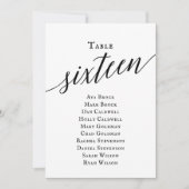 Invitation Tableau noir élégant Numéro 16 Tableau de siège (Devant)