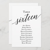 Invitation Tableau noir élégant Numéro 16 Tableau de siège (Devant / Derrière)