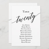 Invitation Tableau noir élégant Numéro de tableau 20 Tableau  (Devant / Derrière)
