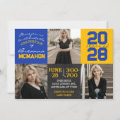 Invitation Tableau noir et or 3 Diplôme photo (Devant)