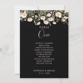 Invitation Tableau noir fleur sauvage Numéro 1 Tableau de siè (Devant)