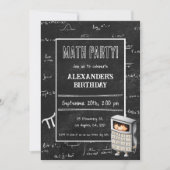 Invitation Tableau noir Formules mathématiques Formules enfan (Devant)