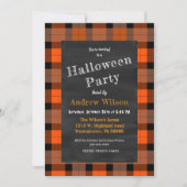 Invitation Tableau noir Halloween (Devant)