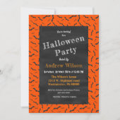 Invitation Tableau noir Halloween (Devant)