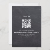 Invitation Tableau noir Lavender gris code QR mariage RSVP (Dos)