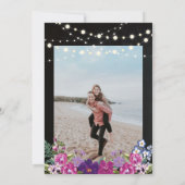 Invitation Tableau noir & Lumières de Fête 25e Anniversaire d (Dos)