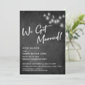 Invitation Tableau noir Lumières Edison Moderne Nous sommes m (Debout devant)