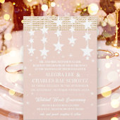 Invitation Tableau noir Mariage Rose or sous les étoiles