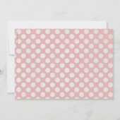 Invitation Tableau noir moderne noir point rose premier anniv (Dos)