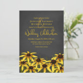 Invitation Tableau noir noir Eyed Susan fleur fleur sauvage (Debout devant)