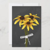 Invitation Tableau noir noir Eyed Susan fleur fleur sauvage (Dos)