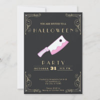 Tableau noir & or Boucher couteau couteau Hallowee