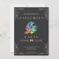 Tableau noir Pentagramme noir et or Halloween