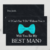 Invitation Tableau Noir Seras-Tu Mon Témoin (Devant / Derrière)