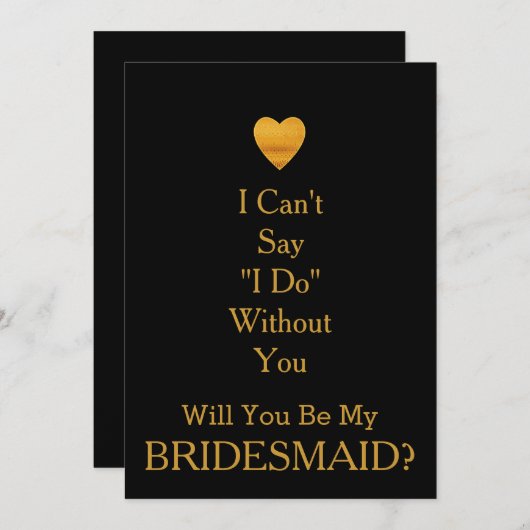 Invitation Tableau Noir Veux-tu être ma demoiselle d'honneur (Devant / Derrière)