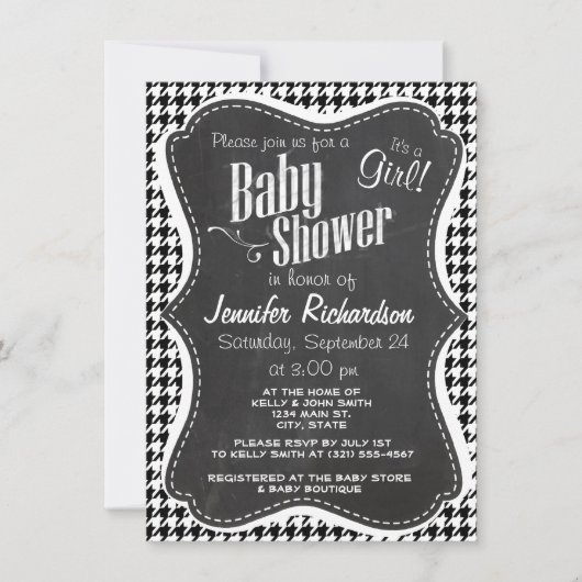 Invitation Tableau noir vintage (Devant)
