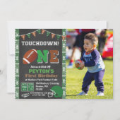 Invitation tableau pour 1er anniversaire thème foo (Devant)