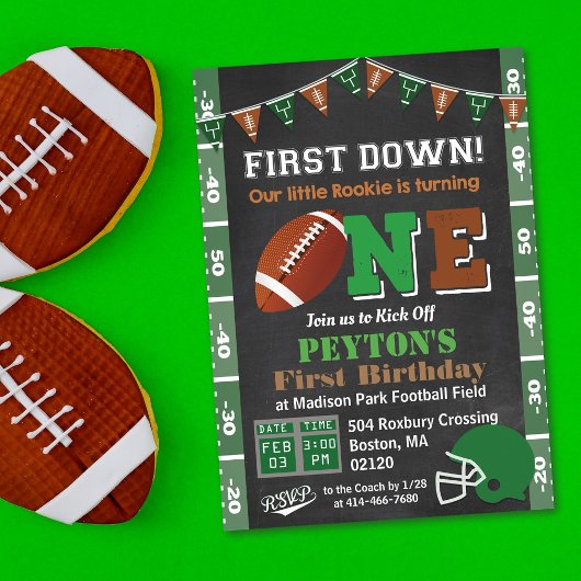 Invitation tableau pour 1er anniversaire thème foo