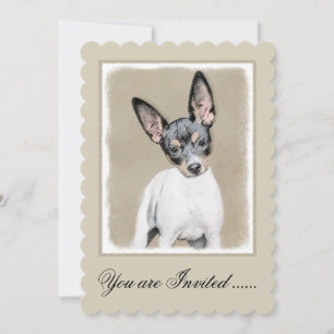 Invitation Tableau Rat Terrier - Cute Original Chien Art