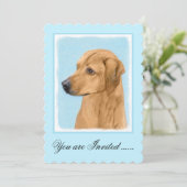 Invitation Tableau Rhodesian Ridgeback - Art Chien original (Debout devant)
