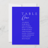 Invitation Tableau Royal Bleu Numéro de siège (Dos)