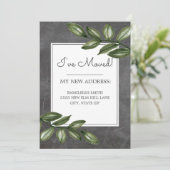 Invitation Tableau Vert Feuilles Changent Adresse (Debout devant)