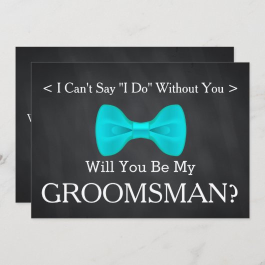 Invitation Tableau vous serez mon Groomsman (Devant / Derrière)