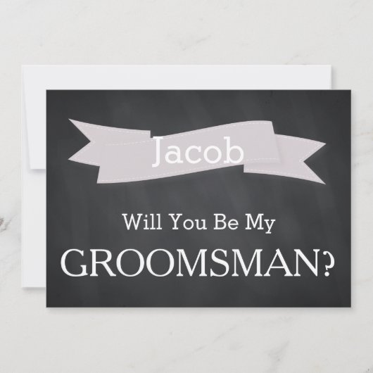 Invitation Tableau vous serez notre Groomsman (Devant)