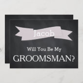 Invitation Tableau vous serez notre Groomsman (Devant / Derrière)